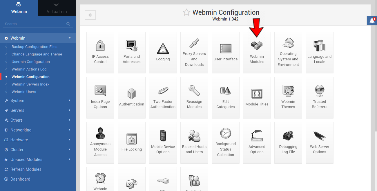 Install CSF Firewall with Virtualmin Module