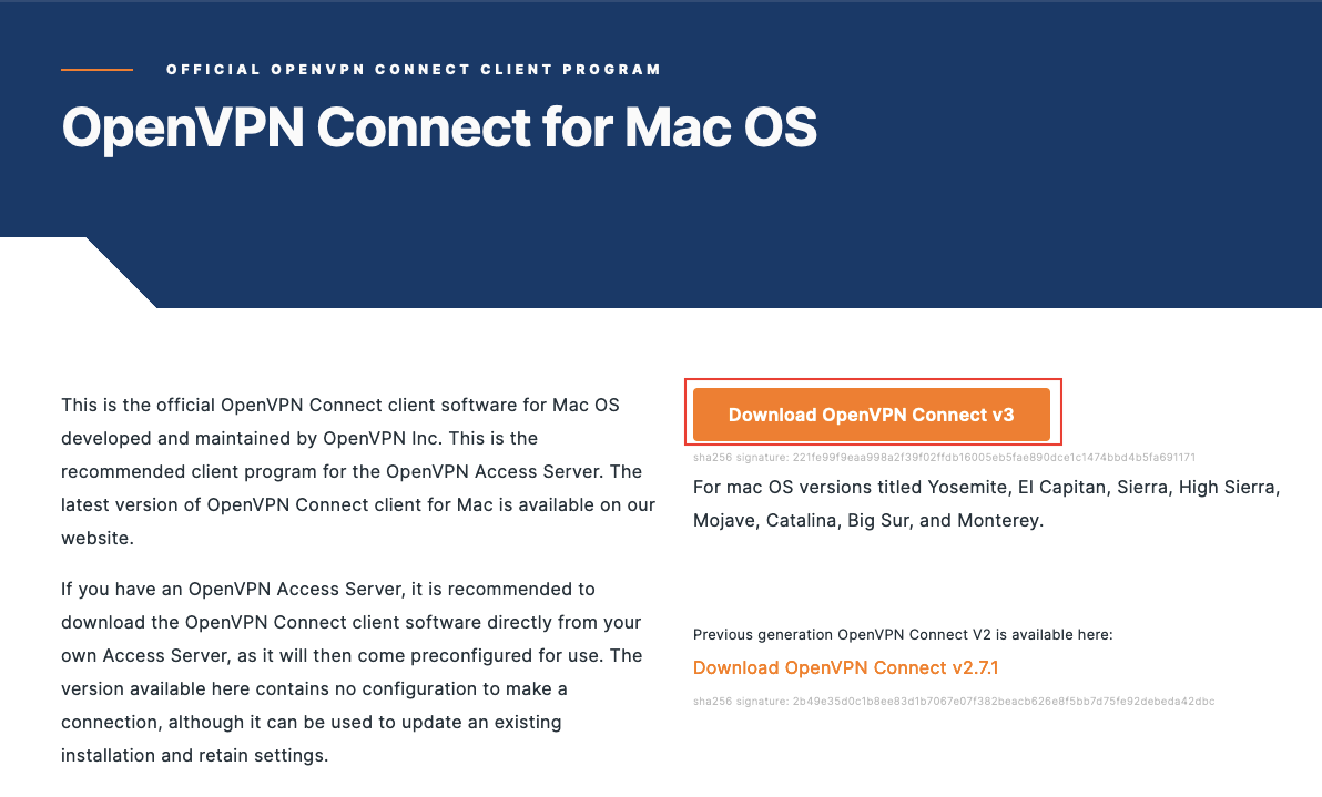 Installation Guide For OpenVPN Connect Client On MacOS