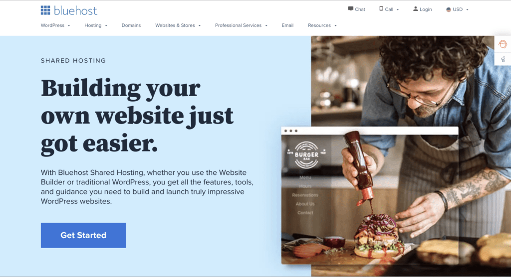 Bluehost Shared Hosting Service