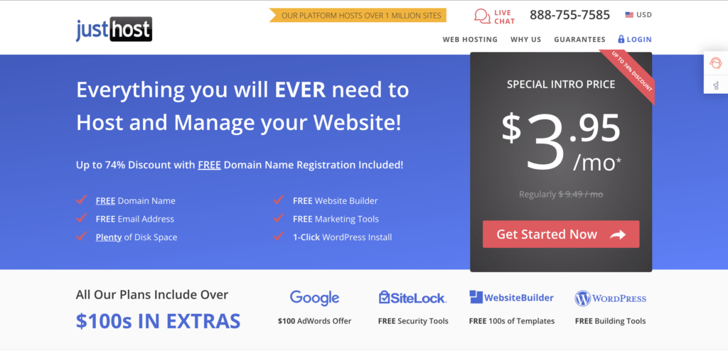Justhost Shared Hosting Service