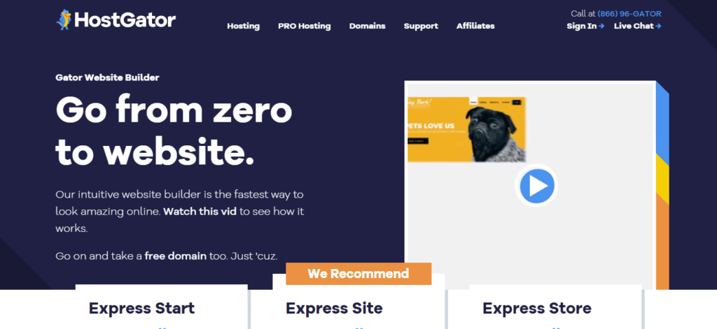 hostgator builder