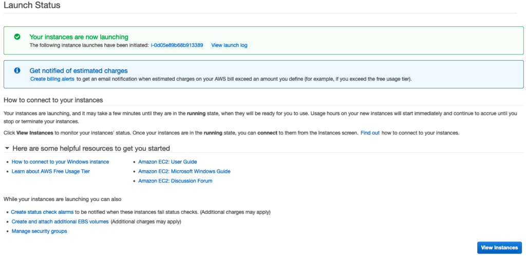 Create a Windows EC2 instance in AWS guide