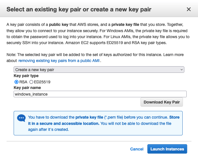 Create a Windows EC2 instance in AWS guide