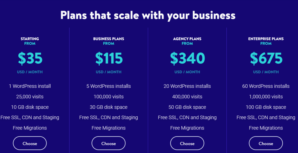 kinsta wordPress hosting