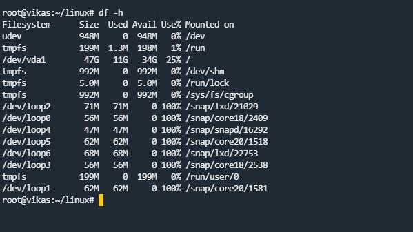 df command in linux with examples