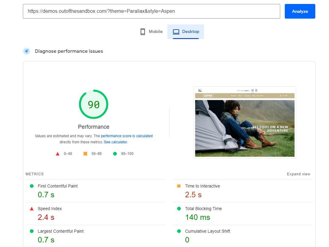 Parallax shopify themes