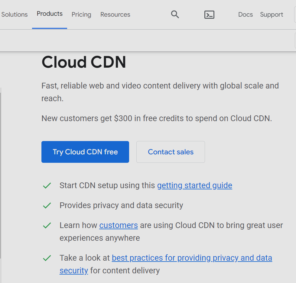 Google Cloud CDN 