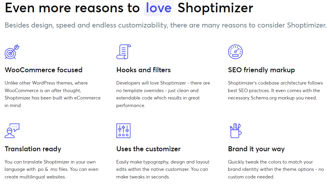 Shoptimizer Features