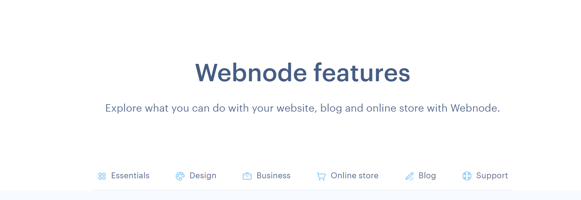 Webnode  Features