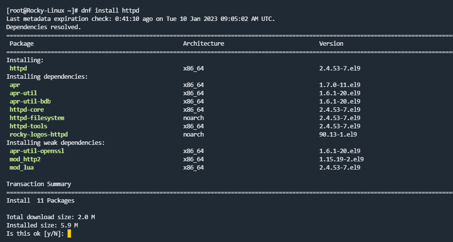 Installing Apache on Rocky Linux