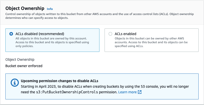 create a public AWS S3 bucket