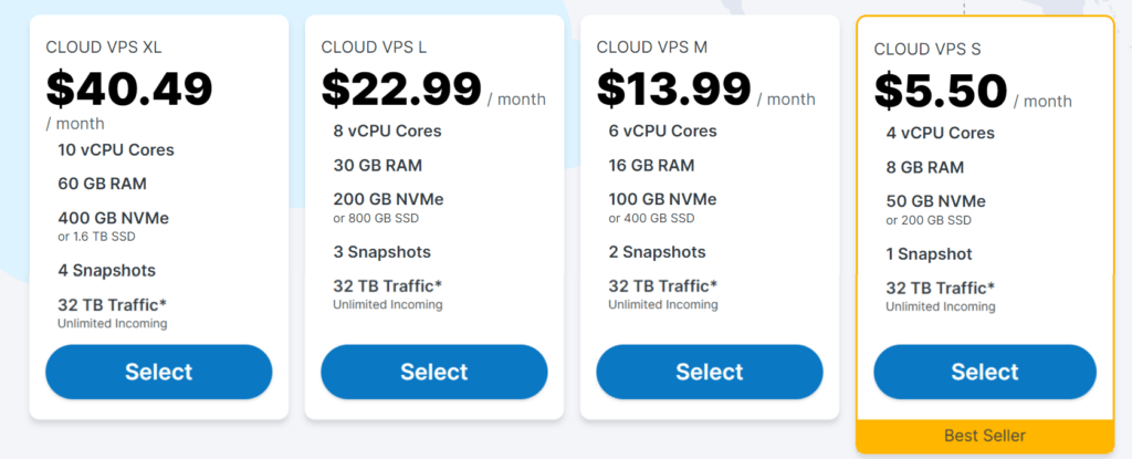 contabo vps server plan