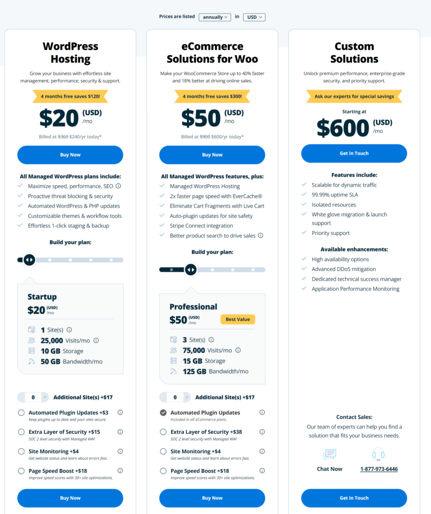 WPEngine's Hosting Plans and Prices