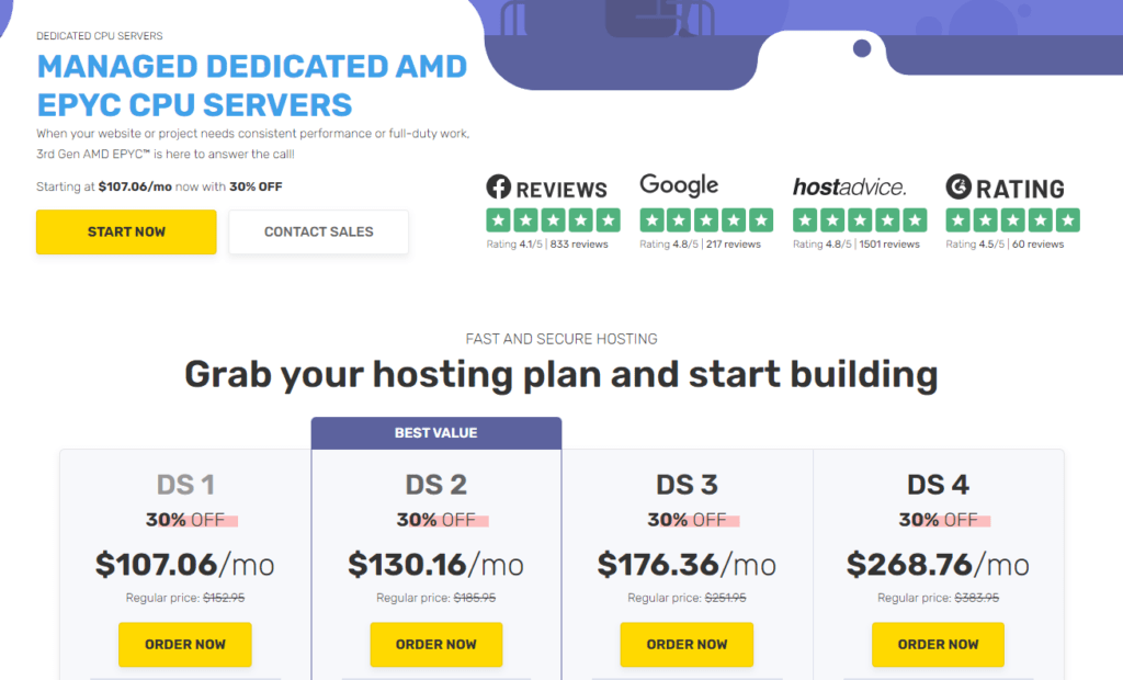 fastcomet dedicated server hosting price 
