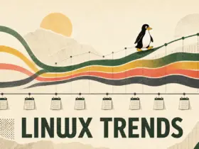 Editorial timeline illustrating long-term Linux desktop market share trends