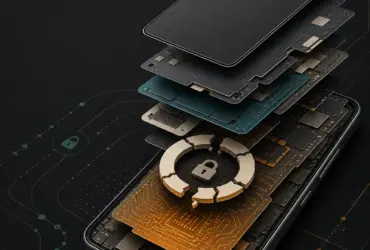 Exploded Android phone illustrating GhostLock kernel security risk