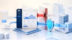 WordPress website email route passing through a broken security gateway and a protective shield