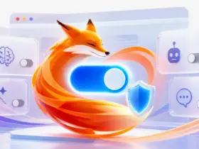 Firefox-style browser with a central AI control switch and privacy shield