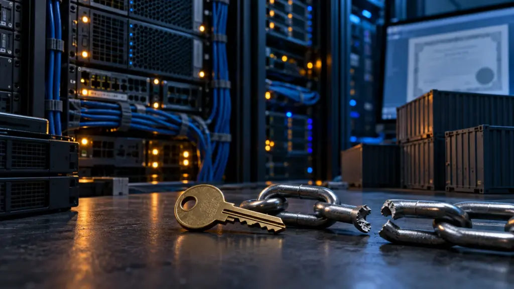 Broken certificate chain and key in front of Linux server infrastructure