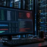 Web server monitoring console showing an urgent PHP security patch operation