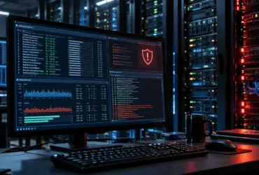 Web server monitoring console showing an urgent PHP security patch operation